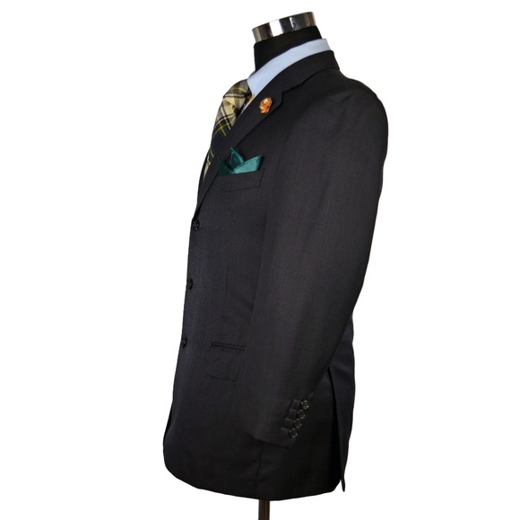 Ermenegildo Zegna Mens Silk Wool 3 Button Blazer - Picture 3 of 7